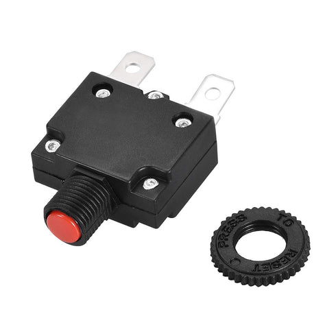 uxcell Thermal Circuit Breaker 20 Amp Push Button Reset Overload Protector 125/250V AC 32V DC with Quick Connect Terminal...
