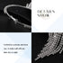Jeairts Rhinestone Earrings Silver Long Chandelier Dangle Chain Big Cricle Tassel Drop Earrings Sparkly Bridal Prom Jewelry for Women and Girls...