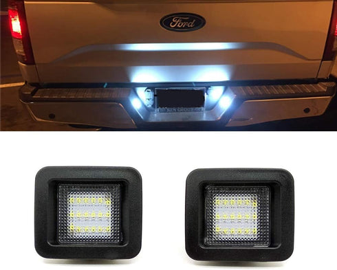 Xinctai 2PCS LED License Plate Light Lamp for 2015 2016 2017 2018 2019 2020 2021 Ford F150, 2017- up Ford Raptor Trucks, Clear Lens, Super White 6...