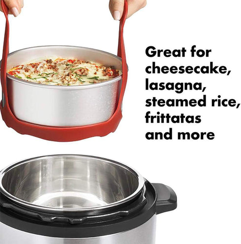 Pressure Cooker Sling, Silicone Bakeware Sling for 6 Qt/8 Qt Instant Pot, Ninja Foodi and Multi-function Cooker Anti-scalding Bakeware Lifter Stea...