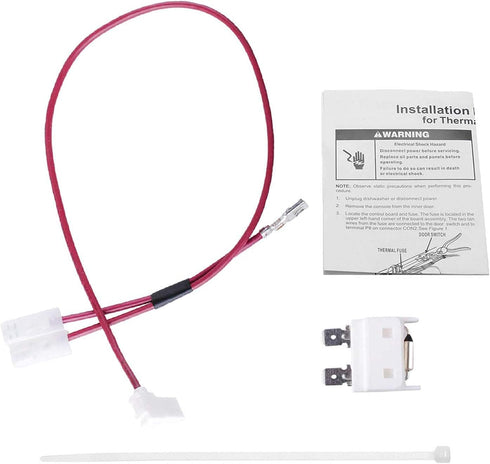 675813 Dishwasher Thermal Fuse Replacement Compatible with Whirlpool Kenmore Dishwasher Door Switch - Replace PS382828 AP3115186 3375557 3376359