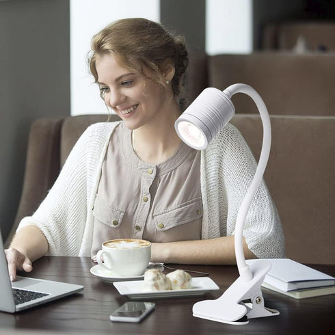 EAGLOD LED 3 Brightness Clamp Light?Portable Clip Light LED Lamp, USB Plug Clip on Desk Lamp,360°Flexible Gooseneck Night Reading Light,Desk/Table...