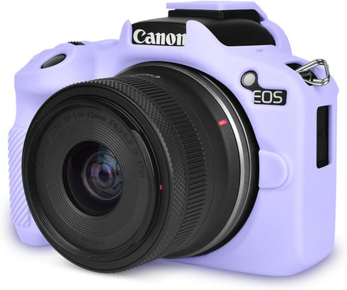 Rieibi EOS R50 Case, Soft Silicone Protective Case for Canon EOS R50 EOSR50 Camera, Lightweight EOS R50 Camera Case - Purple...