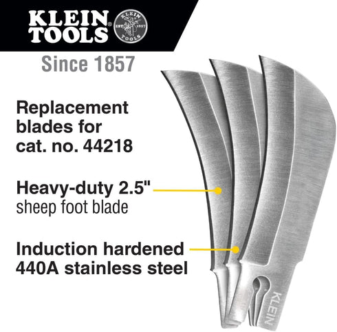 Klein Tools 44219 Replacement Hawkbill Blade for 44218 3-Pack...