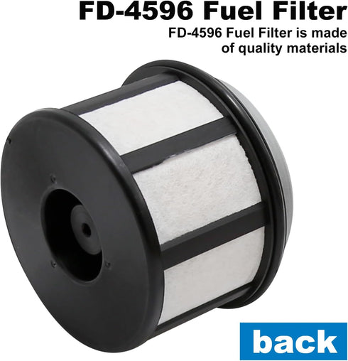 FD-4596 Fuel Filter Element 7.3L Powerstroke Diesel Replacement for Ford 2002-2003 E550 Super Duty 2000-2003 E450 Excursion 1999-2003 E350 F250 F3...