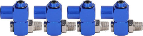Pneumatic Tool Adapter, 4Pcs 360 Degree Air Hose Connector 1/4in NPT Swiveling Air Fitting Hose Connector Pneumatic Tool Adapter 150PSI Air, Fitti...
