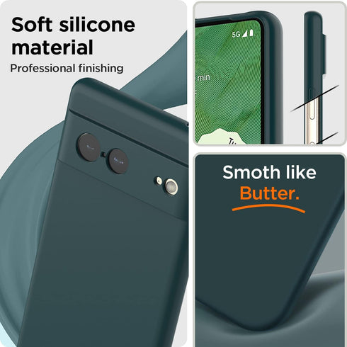 AICase for Google Pixel 7 case, Silicone Thin Slim Fit Protective Phone Case for Pixel 7, Night Green...