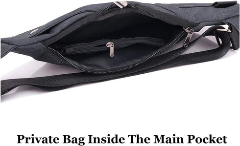 Sling Bag Anti-Thief Crossbody Personal Pocket Bag Lightweight Chest Shoulder Backpack for Travel Hiking (Dark Grey)...