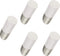 Franklin Brass Modern Slant (5-Pack) Single Wall Hooks 1-Prong Coat/Hat Pure White/Nickel Hooks for Hanging Wall Mount Hanger Clothes, Purse, Bag,...