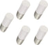 Franklin Brass Modern Slant (5-Pack) Single Wall Hooks 1-Prong Coat/Hat Pure White/Nickel Hooks for Hanging Wall Mount Hanger Clothes, Purse, Bag,...