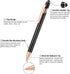 Aozora 15 Pieces Retractable Ballpoint Pens Black Ink 1.0 mm with Stylus Tip, Inspirational Motivational Screen Touch School Office Supplies (Blac...