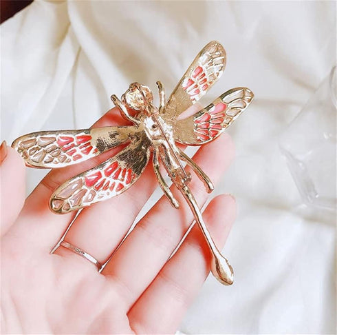 Crystal Vintage Dragonfly Enamel Brooch for Women Insect Brooch Pin Fashion Dress Coat Accessories Cute Jewelry...