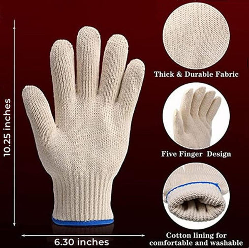 Extreme Heat Resistant Cooking Gloves, Grilling Gloves, Thickened Heat Resistant Gloves for Cooking, Grilling, Frying, Baking, Indoor/Outdoor Acce...