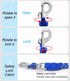 Reflective Dog Leash 2ft 3ft 4ft 6ft 10ft, Heavy Duty Dog Leash Nylon Braided Strong Rope Dog Lead for Small Medium Large Dogs Walking Leash (Blue...
