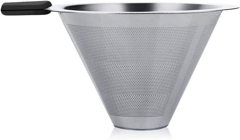 Yosoo Elegant Hand Pour Over Coffee Maker Set,Reusable Manual Drip Filter Coffee Dripper Pot Glass Carafe & Permanent Stainless Steel Filter...