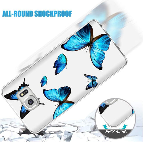 Clear Case Compatible with Galaxy S7, Samsung S7 Case for Girls Women, Cute Soft TPU Shockproof Protective Phone Case Cover for Samsung Galaxy S7 ...