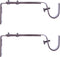 Kenney Adjustable Curtain Rod Brackets, Mocha (2-Pack)...