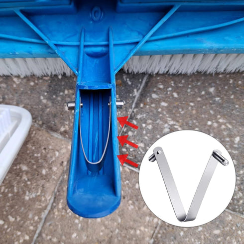 Pool Brush Clip,Pool Pole Clips,Stainless Steel Pool Clips Butterfly V Clip for All Swimming Pool and Spa Skimmer/Nets,Brushes or Poles (6PACK)...