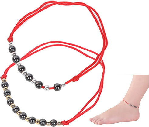 CSIYANJRY99 Anti-Swelling Obsidian Anklet for Women Handmade Braid Rope Waterproof Obsidian Ankle Bracelet Adjustable for Girs Minimalist Jewelry...