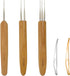 5 Pieces Dreadlock Crochet Hook for Hair Dreadlocks Crochet Needle with Interlocking Tool for Locs Braid Craft (0.5mm)...