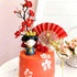 Traditional Chinese Wedding Cake Toppers - Set of 7 - Queen Figurine, Plum Blossom, Phoenix, 3 pcs Fans and Doll Base...