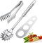 3 Pieces Stainless Steel Spaghetti Server Set, Stainless Steel Spaghetti Pasta Tong, Pasta Spoon Server Fork and Spaghetti Measure Tool, Kitchen C...