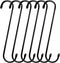 6 Pack 12 inch Extra Large S Hooks Black Heavy Duty Long S Hooks for Hanging Plant Extension Hooks for Kitchenware,Utensils,Pergola,Closet,Flower ...