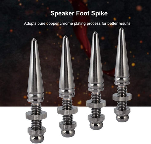 4 Pairs Speaker Base Pad,Pure Copper Shockproof Speaker Foot Spike Subwoofer Base Pad Stand Foot...