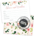 Set of 50 Advice and Wishes Cards - Double Sided Floral Cards, Perfect for the Bride and Groom, Baby Shower, Bridal Shower, Wedding Shower, Gradua...