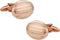 Oval Rose-Gold Tone Cufflinks with Presentation Box...