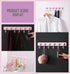 Kids Coat Rack Wall Mount, Adhesive Wall Hooks with 6 Rotating Hooks for Hanging Clothes Cooking Towels, Pink Decorative Hangers for Girls Bedroom...