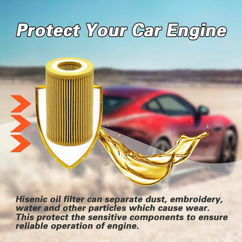 Oil Filter Fits for Audi A6, A6 Quattro, A7, A7 Quattro, A8 Quattro, Q7 Metal Free Filter Replace HU7035Y | Part No. 06E115466B 06E115562B...