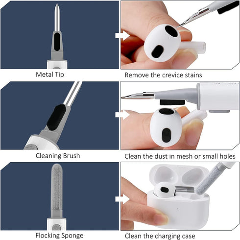 for Airpods Pro 2/1 Case Clear with Cleaning Kit Pen, Soft TPU Transparent AirPods Pro 2nd Generation Protective Cover Skin Women Men for AppleAir...