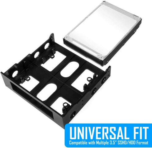 Kingwin SSD Hard Drive Mounting Kit Internal, Convert Any 3.5” Solid State Drive/HDD Into One 5.25 Inch Drive Bay. Mounting Screws Included, Quick...