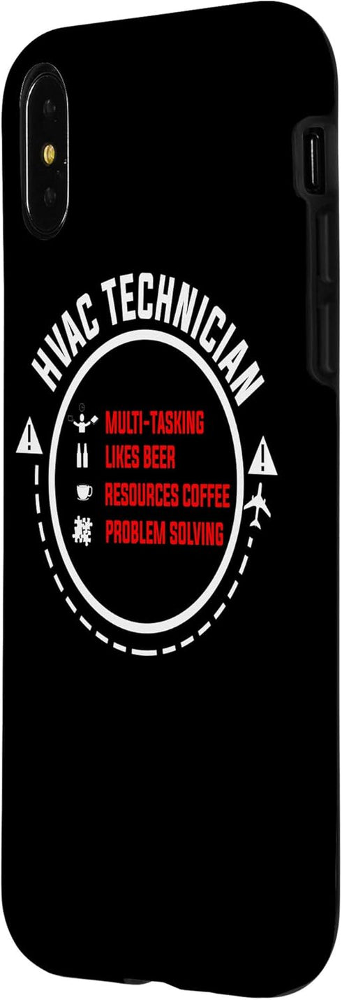 iPhone X/XS HVAC Technician | Funny Tech Maintenance Gifts Tee Case...