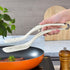 Alipis 2 in 1 Grip and Flip Spatula Tongs Silicone Egg Flipper Tong Bread Pancake Fish French Toast Omelet Making Steak Clamp for Home Kitchen Coo...