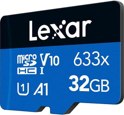 Lexar 32GB (2-Pack) High-Performance 633x micro SD Card w/ SD Adapter, UHS-I, C10, U1, A1, Full-HD & 4K Video, Up To 100MB/s Read, for Smartphones...