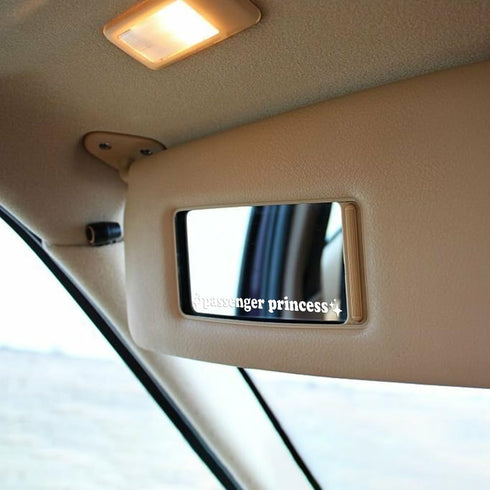 Pack 3 Passenger Princess Rearview Mirror Decal, Vanity Mirror Stickers, Cute Vinyl Stickers, Car Mirror Decal, Car Decal for Women, Window Vinyl ...