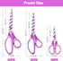 Craft Scissors Set, Sharp Scissors All Purpose Heavy Duty, Printed Coated Blade, Ergonomic Grip, Ideal for Sewing Fabric DIY&Arts Scrapbook School...