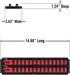 Ernst Mfg. 8493 RD Socket BOSS Tray High-Density System with (2) Red 13" Socket Rail + (28) Twist Lock Clips, 3/8" Drive - Made in USA...