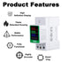 AC Digital Energy Meter,AC 80-270V 100A Ampermeter Voltmeter Ammeter Voltage Tester Amps Watt Kwh Frequency Power Factor Meter Multimeter (Built-i...