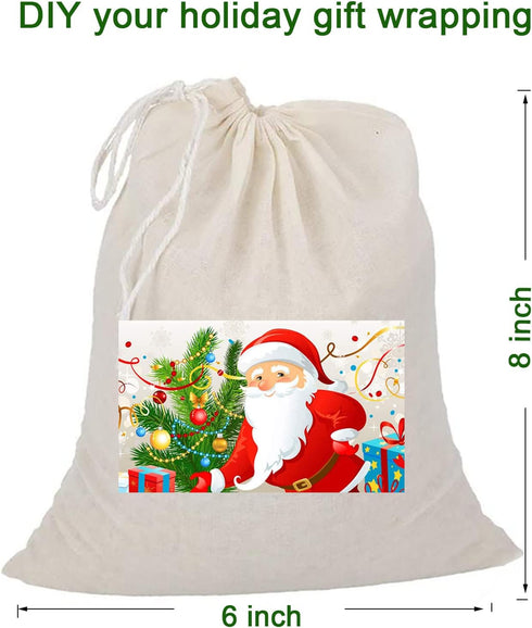 20 PCS Reusable Cotton Drawstring Muslin Bag, Natural Unbleached Cotton Straining Herbs Cheesecloth Bags, Gift Bag Coffee Tea Brew Bags Nut Milk B...