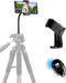 Phone Tripod Mount Adapter with Adjustable Gooseneck and Remote, Flexible Arm Universal Cell Phone Holder Compatible with iPhone Android Phones fo...