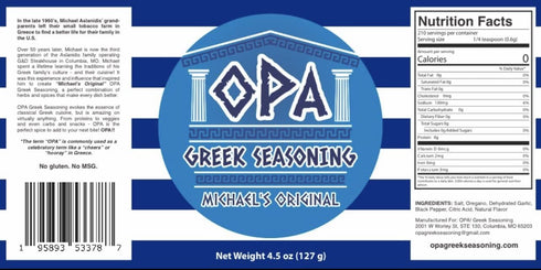 OPA Greek Seasoning - All-Purpose Greek Seasoning Blend (Michael's Original)...