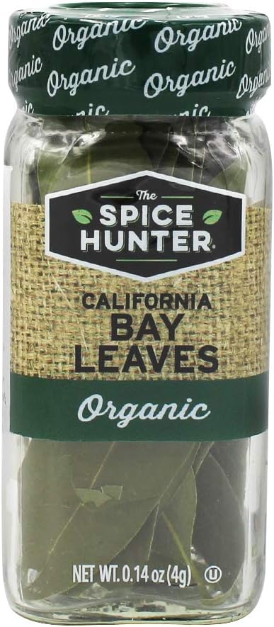 The Spice Hunter California Bay Leaves, Whole, Organic, 0.14-Ounce Jar...