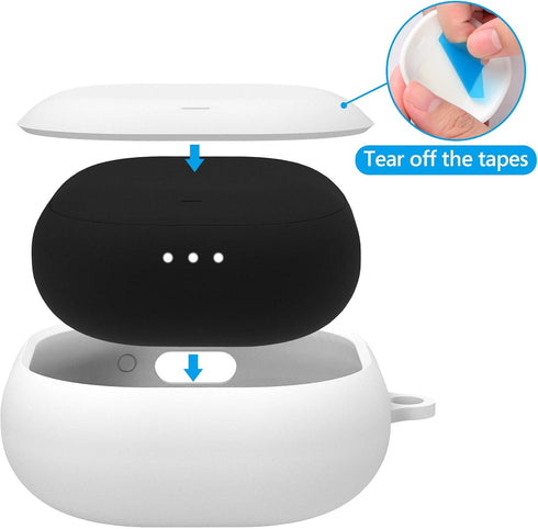 Geekria Silicone Case Cover Compatible with Anker Soundcore Liberty Air 2 Pro True Wireless Earbuds, Protective Earphones Skin Cover with Keychain...