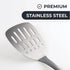 Deiss PRO Metal Spatula with Comfortable Wooden Handle - Kitchen Turner for Scraping, Turning Meat, Mixing Scrambled Eggs - Heat Resistant, Fish, ...