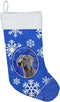 Caroline's Treasures LH9296-CS Weimaraner Winter Snowflakes Holiday Christmas Stocking Fireplace Hanging Stockings Christmas Season Party Decor Fa...