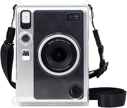 Mini Evo Clear Case for Fujifilm Instax Mini Evo Instant Camera Transparent Photo Printer Protector with Shoulder Strap Accessories Bundle (Clear ...