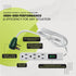 Go Green Power Inc. 2.5ft 3-Outlet Power Strip - Compact, Durable, Ideal for Travel & Home Use with Right-Angled Plug and Circuit Breaker - GG-130...